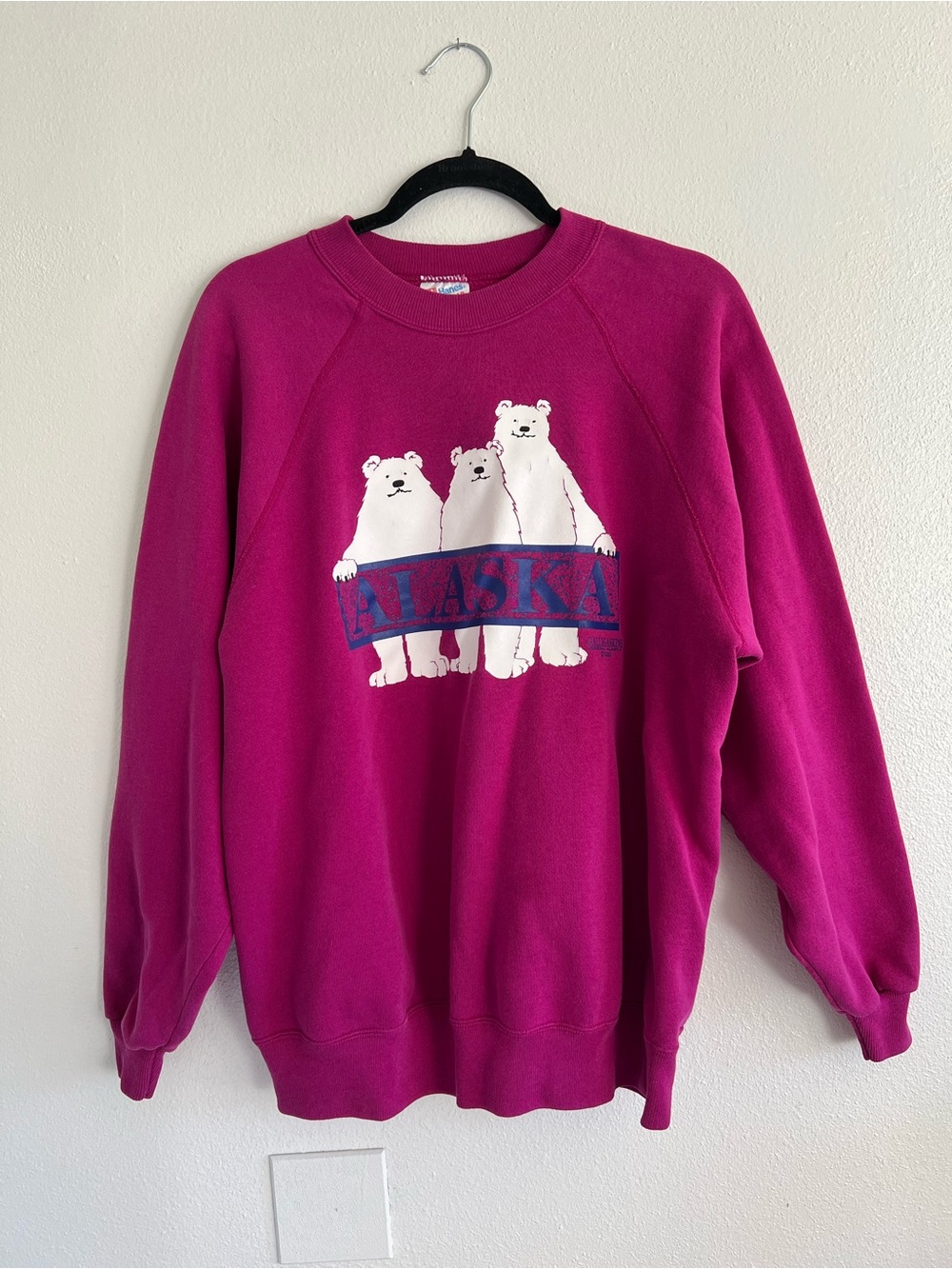 Hanes Hot Pink Alaska Crewneck Sweatshirt